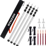 HIKEMAN Tarp Poles Adjustable Aluminum Telescoping Tarp Poles, Lightweight Canopy Poles Portable Tent Poles for Outdoor Camping Backpacking Awning