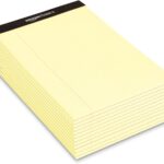 Basics Narrow Ruled Lined Writing Note Pad, 5 inch x 8 inch, Canary, 12 Count ( 12 Pack of 50 ) - Image 5