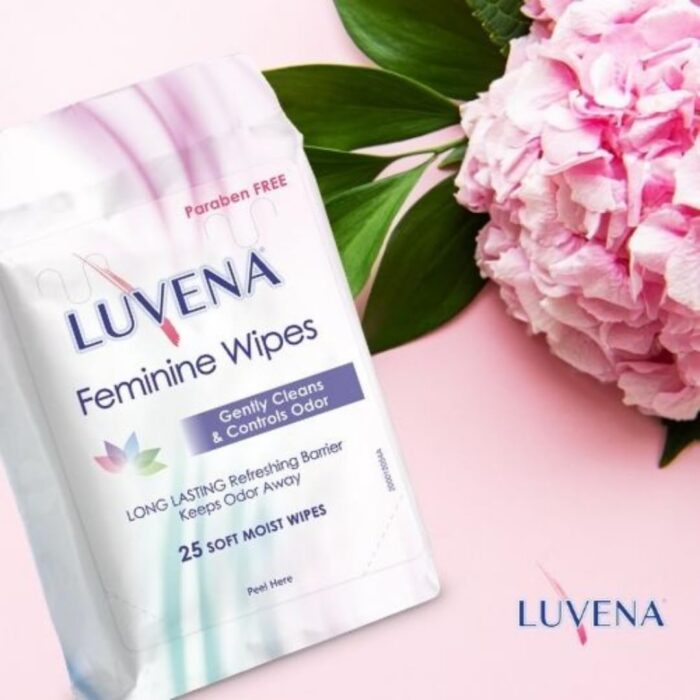 Luvena Feminine Wipes - Soft Wet Wipes for Women - Refresh & Resist Odor - Gynecologist Tested - Travel Friendly Cleansing Cloths - Cucumber Scented (25 Count, 1 Pack) - Image 3