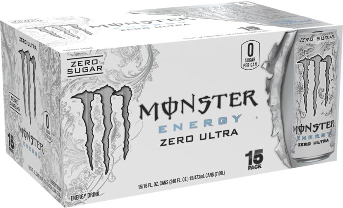 Monster Energy Zero Ultra, Sugar Free Energy Drink, 16 Ounce (Pack of 15) - Image 3