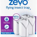 Zevo Flying Insect Trap, Fly Trap Refill Cartridges (4 Total Refill Cartridges)