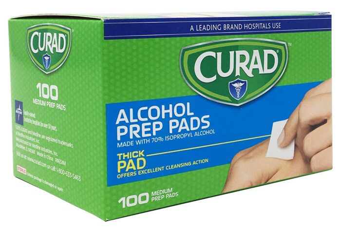 CURAD Alcohol Prep Pads (Pack of 4 Boxes) | 400 Pieces of Medium Isopropyl Alcohol Wipes Individually Wrapped | First Aid Alcohol Swabs for Cuts & Scrapes | Medical Alcohol Pads for General Cleansing - Image 4