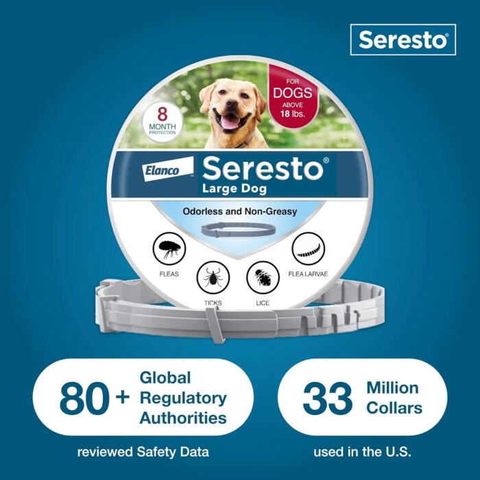 Seresto Large Dog Vet-Recommended Flea & Tick Treatment & Prevention Collar for Dogs Over 18 lbs. | 8 Months Protection - Image 6