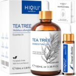 HIQILI Tea Tree Essential Oil (100 ML), 100% Pure for Toenail Fungus, Hair Damage, Add to Shampoo, Body Wash, Conditioner - 3.38 Fl Oz