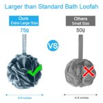 AmazerBath Bath Shower Loofah Sponge 75g/PCS Bath Sponges for Men Exfoliating - Set of 4 Indigo - Image 6