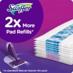 Swiffer WetJet Hardwood and Floor Spray Mop Cleaner Starter Kit, Includes: 1 Power Mop, 10 Pads, Cleaning Solution, Batteries, 16 Piece Set, Purple - Image 5
