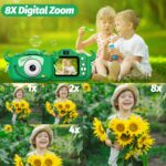Goopow Kids Camera Toys for 3-8 Year Old Girls Boys,Children Digital Video Camcorder Camera with Cartoon Soft Silicone Cover, Best Chritmas Birthday Festival Gift for Kids - 32G SD Card Included - Image 6